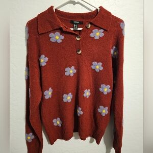 Forever 21 flower sweater